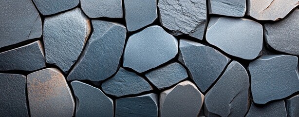 Poster - Unique Arrangement of Smooth Dark Stones Creating a Textured and Natural Background for Various Design Uses