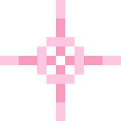 Wall Mural - pixel star sparkle cute retro 8 bit sparkle set. shiny pink game pixel art effect set. firework burs