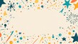 © pibi37.studio - Colorful hand-drawn star and dot background with blank center for text