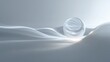 © CYBERPINK - Abstract digital art piece with a light blue background. in the center of the image, there is a sphere that appears to be floating in the air.