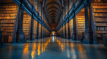 Wall Mural - The Trinity College Library of Dublin, Ireland.