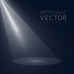 Leinwandbilder - Bright beam of spotlight. Vector glowing light effect with transparent beams for advertising and presentations.