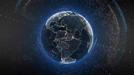 Wall Mural - Globe Animation world wide environment astronomy planet universe world earth