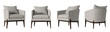 © schab - Armchair set isolated on transparent background. 3D render. 3D illustration.