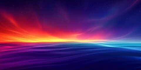 breathtaking colorful aurora stretching over a deep twilight sky
