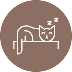 Poster - Sleeping Cat Icon