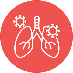 Wall Mural - Lung Disease Icon