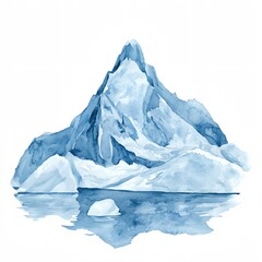 Wall Mural - mountain with a blue sky in the background