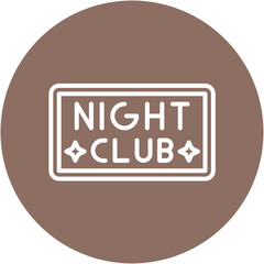 Canvas Print - Nightclub Sign Icon