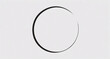 © Noboru - A minimalistic, partially drawn black circle on a white background