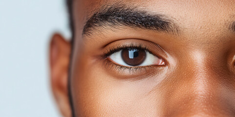 Close-up of a Human Eye and Adjacent Facial Features