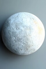 Wall Mural - detailed lunar surface rendering with craters and texture on a neutral background