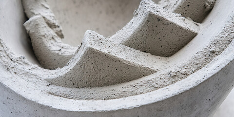Close-up of Textured Grey Concrete Object