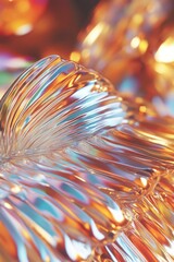 Wall Mural - abstract iridescent texture with vibrant color gradients and smooth, wavy lines.