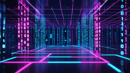 binary code background, digital binary code, and streaming data wallpaper design