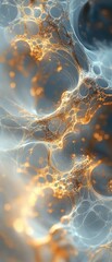 Golden intricate network abstract art design