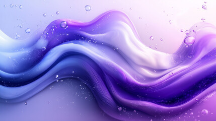 Wall Mural - bright abstract background. purple, white, blue paint flow with bubbles and lumps. blue, purple, whi