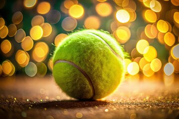 Wall Mural - Surreal Tennis Ball Macro: Bokeh Background, Inner Sphere