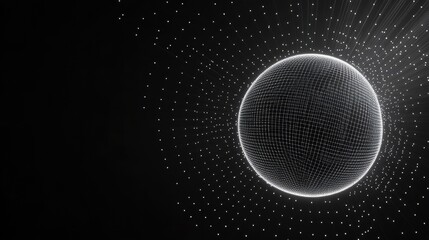 Wall Mural - abstract global technology background. global network connection. point and curve constructed the sp