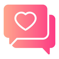 Wall Mural - romantic chat gradient icon