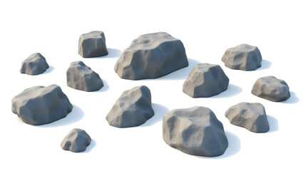 Aufkleber - Collection stones isolate on white background