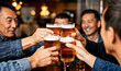 © Phadobo - man drinking beer; toast celebration after work