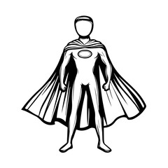 Wall Mural - Silhouette of a Superhero: High-Quality Vector Art for Creative Use