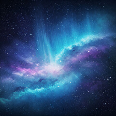Wall Mural - abstract space background. Beautiful fantasy starry night sky, blue and purple colorful, galaxy and aurora 4k wallpaper. cosmic watercolor illustration. Colorful space background with stars.