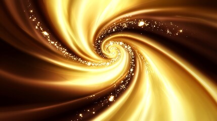 Wall Mural - Golden Swirling Abstract Background Rich Warm Hues. AI Generated