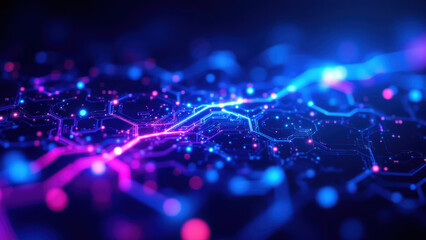 Wall Mural - A high-tech digital illustration showcasing a network of interconnected nodes with colorful lines representing data flow, symbolizing continuous integration/continuous delivery (CI/CD) processes 