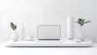© Phan - Minimalist Laptop Setup: A Clean 3D Render of a Modern Workspace AI Generated