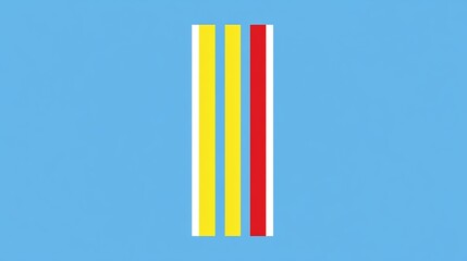 Wall Mural - Vibrant vertical stripes boldly contrast light blue background. AI Generated