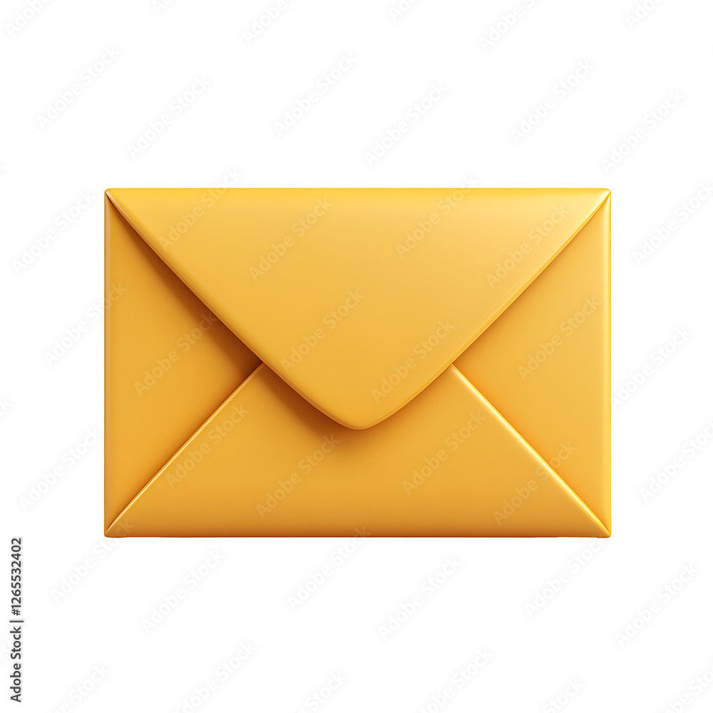 envelope 3d isolated on transparent background. Ai Generated