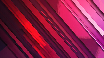 Wall Mural - Vibrant abstract background featuring dynamic red and pink diagonal lines, creating sense of movement and depth. Perfect for modern design projects