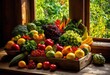 © Yaroslava - vibrant display fresh colorful fruits vegetables arranged artistically nutritional showcase health benefits, rainbow, lgbtq, lgbt, pride, love, equality