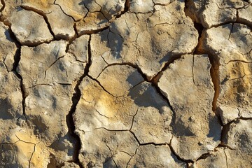 Cracked desert floor closeup arid landscape nature photography dry environment macro viewpoint highlighting the concept of cracks in soil texture