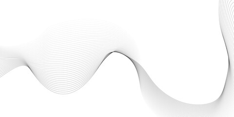 Wall Mural - gray and white wave background with flowing particles. digital future technology concept. vector ill