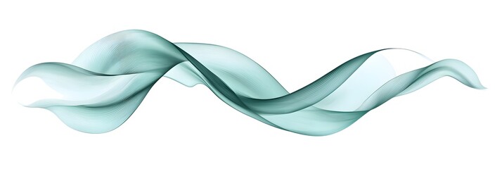 Wall Mural - a green wave with a white background