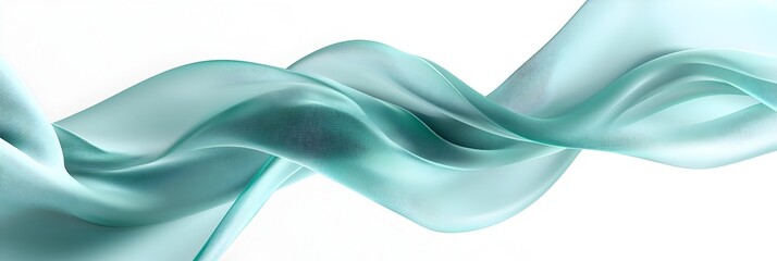 Wall Mural - a green wave with a white background