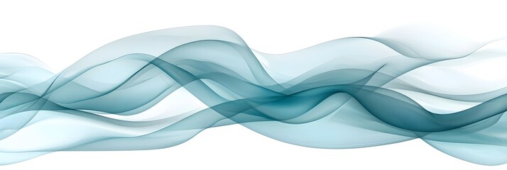 Wall Mural - a green wave with a white background