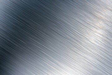 Wall Mural - close-up of brushed stainless steel with soft gradients of light creating sleek and modern look