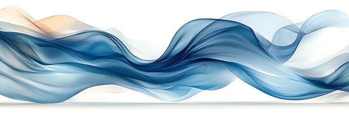 Wall Mural - a blue wave with a white background