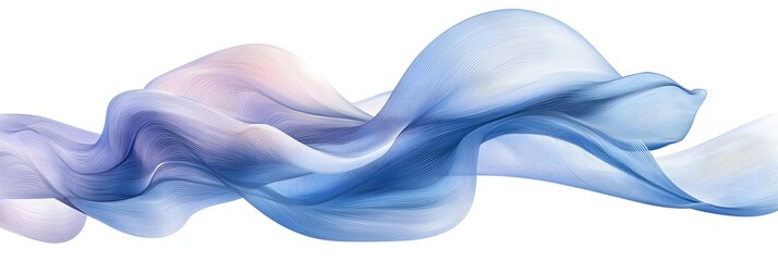 Wall Mural - a blue wave with a white background