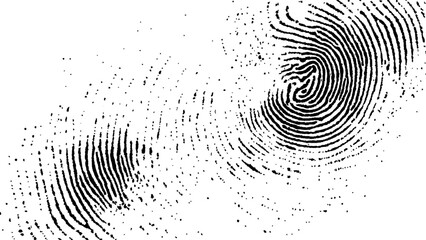 Wall Mural - vector fingerprints transparent background. an abstract fingerprint design with a grunge texture, de