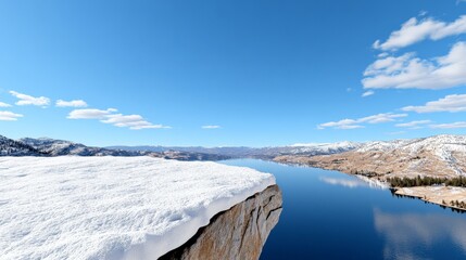 Wall Mural - Breathtaking Vista Unfolds Showcasing Spectacular Lake Tahoe