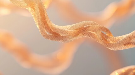 Wall Mural - vibrant depiction of interlocking gold chains with intricate textures reflecting warm soft ambient l