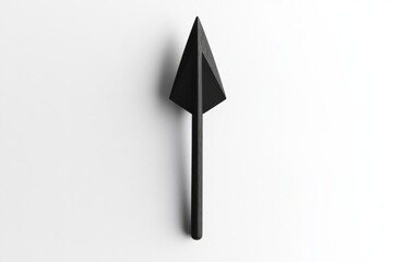 Aufkleber - Modern artistic wooden arrow display mounted on a white wall in a minimalist interior setting