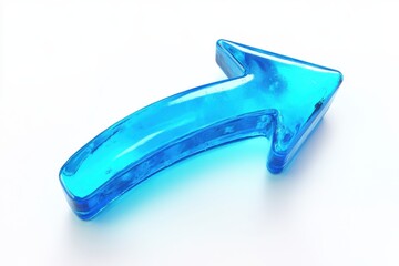 Aufkleber - Colorful blue arrow pointing to the right, made of transparent material, perfect for indicating direction in creative projects