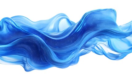Fototapete - Captivating abstract fluid waves and swirling motion in vibrant blue azure and turquoise hues  Smooth dynamic and organic digital art backdrop with a sense of movement and flow