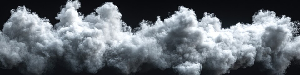 Canvas Print - A close-up view of various cloud shapes and sizes